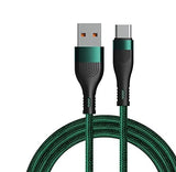 SYGA USB Type-C to USB-A 2.0 Male Cable, 6A - 3.3 Feet (1 Meter) - Green