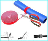 SYGA Nylon Double Sided Wellkro Tape, Hook and Lock Tape, Sew-on Power Wire Management Fastening Tape Cable Tie for Interlocking, Apparel, Home Textile, Industrial Use and More- 25 m x 15 mm (Red)