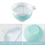 SYGA Salad Cutter Bowl 3 in 1 Multifunctional Vegetable Fruit Chopper Spinner and Salad Maker(Blue)