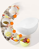 SYGA Rice Washer and Keeper, Deep Bowl with Side Colanders and Handle, Easy for Rice Fruits Vegetable Washing and Holding (White)