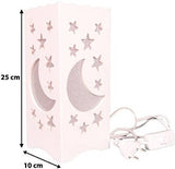 SYGA Moon Star Design Table Lamp (25 x 10 x 10, White)