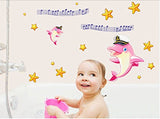 SYGA Pink Whale Wall Stickers Wall Decals Design A_MSOY