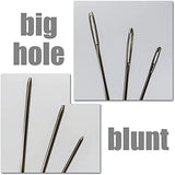 SYGA Large-Eye Needles Stainless Steel Yarn Knitting Weaving Stringing Sewing Needles Darning Needle Crafting Crochet Projects - 11 Pieces