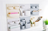SYGA Self-Adhesive Accessories Holder, Storage Stand, Home Organizer Wall-Mounted Top 2 Holder (Cream)