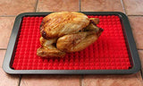 SYGA Silicone Baking Mat - Nonstick Reusable Heat Resistant Roasting Cooking Mat, Fat Reducing Silicone Mats (Red)
