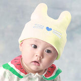 SYGA 1 Piece Medium Knitted Head Design Baby Wool Sleep Cap_Yellow