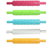 SYGA Yellow Hexagon Shape Printing Portable Roller Cake Decorating Baking Mould Fondant Tool