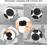 SYGA Self Adhesive Dot Tape, 2cm Sticky Glue Back Coins Clear Dots Hook and Loop Tapes, Nylon Coins for Classroom, Office, Wall Decor, Carpet Grip, Hanging, Home and Kitchen- Black, 100 Pairs