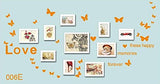 Syga Orange Butterfly Wall Stickers 00OE