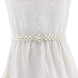 SYGA Pearl Waist Chain Belt Adjustable Decorative Belt Hollowed Tassel Waist Belts - Free Size