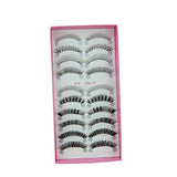 SYGA 10 Pairs False Eyelashes Faux Mink Lashes Natural Look Wispy Fake Eyelashe Fluffy Volume Long Thick Lashes