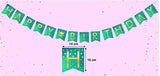 SYGA Blue Happy Birthday Banner with Star Designs Decorative Birthday Party Banner