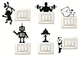 SYGA Set of 6 Decorative Beautiful Modern Art Kids Room Switch Board Stickers
