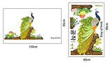 SYGA PVC Vinyl Wall Stickers for Living Room Self Adhesive Stickers, Pretty Peacock
