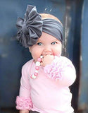 SYGA 1 Piece Velvet Bow Shape Baby Head Band_Grey_19.5 * 11cm