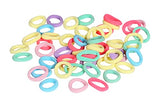 SYGA 50Pcs Baby Elastics Hair Ties, Candy Color Seamless Girls Hairbands, Ponytail Holder Hair Accessories, Multi-Colored Hair Bobbles for Girls - Spring, Set of 50