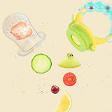 SYGA Fresh Food Nibbler Fruit Feeder Nipple Pacifiers Bottles (Cyan)