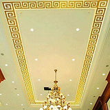 SYGA Gold 3D Geometric Waist Mirror Wall Sticker Ceiling Bedroom Living Room Wall Decoration Modern Design Acrylic DIY Decoration