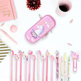 SYGA Unicorn Pencil Case Pouch Portable Multifunction Pen Bag with Compartments for Kids Teen, Type 5