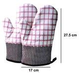 SYGA Set of 2 Cotton Outer,Protection & Internal Polyester High Temperature Microwave Insulation Baking Gloves(Beide)