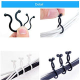 SYGA 20 Pieces PP Twist Ties Reusable Cable Ties Cord Organizer for Cord Management(18mm,Black)
