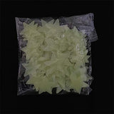 Syga PVC Vinyl 3cm Stars Luminous Patch 100pcs Fluorescent PP Plastic 3D Fluorescent Luminous Stereo Wall Stickers (Light Green)