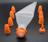 SYGA 8 Nozzles Sacco Pastry Cake Decorator Icing Bag (Orange)