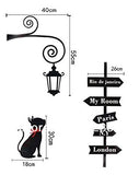 SYGA Beautiful Cat Direction Decals Design Wall Stickers