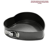 SYGA Teflon Coated Carbon Steel Spring Form Heart Shape Cake Moulds for Baking Non-Stick Cake Tins/Pan/Trays for Oven, and Cooker with Removable Base Size 19/21/23/25/28 cm