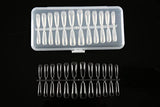 SYGA Trapezoidal False Nails and Glue Bottle Professional Brush On Nail Tip Glue for Press On Nails Fake Nails Long Lasting Press On Nails for Women and Girls- Transparent, 240pieces
