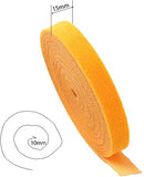 SYGA Reusable Cable Straps Cable Ties Hook & Loop Nylon Fastening Tape Wire Organizer, Interlocking Fastening Cable Binder Tie for Apparel, Home Textile, Industrial Use and More- 10m x 15mm Assorted Color