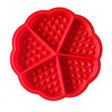 Syga Heart-Shaped Silicone Waffle Mold Cake Cookie Muffin Chocolate Bakeware Baking Tool, Orange