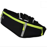 SYGA Running Waist Belt for Women & Men Sweat Rainproof Phone Holder with Adjustable Strap & 3 Pockets Headphone Hole WaistBag for All Kind of Phone-Sports, Yoga, Workout & Outdoor Activities- Black