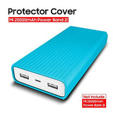 SYGA 1pc Power Bank Cover Only Anti-Slip Silicone Protection Cover for Mi 2C 20000mAh Powerbank_Blue