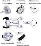 SYGA Wing Corkscrew Zinc Alloy Wine Opener with Non-Slip Silicone Handle Professional Multifunctional 2 in 1 Red Wine Beer Bottle Opener for Home Bars CAF?s Restaurants and More - Black, A30-1