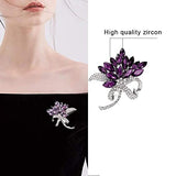 SYGA Brooch Pin Fashion Crystal Rhinestone Jewellery Pin Vintage Accessories Decoration Clothing Bouquet Brooches for Bridal Women Girl