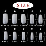 SYGA Square False Nails and Glue Bottle Professional Brush On Nail Tip Glue for Press On Nails Fake Nails Long Lasting Press On Nails for Women and Girls- White, 500 pieces