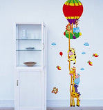 SYGA Height Measurement with Animals Fun Decals Design Wall Stickers