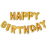 SYGA 16 inch Happy Birthday foil Balloon Set Party decorantion Matte Golden Aluminum Letter