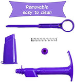 Syga Plastic/Silicone Pearl Applicator Fondant Cake Gun Bakery Cutter Decorating Tool Sugar Craft, 6mm Large Size DIY for Cake Cupcake, Cookies, Desserts, Bread- Purple