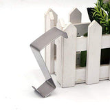 SYGA Set of 6 Over Door Rack Heavy Duty Reversible Brushed Stainless Steel Hook (5cmx2.5cm)