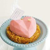 SYGA 6-Cavity 3D Heart Diamond Shaped Rectangular Silicone DIY Mould (Color May Vary)