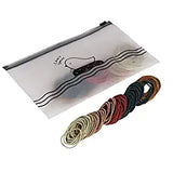 SYGA Multicolor Hair Bands (100) Hair Bobbles Hair Ties 3mm Hair Bands for Women Versatile Hair Band for Styling Pony Ponytail for Girls Stretchable Elastic Hair Bands and Hair Elastics- Morandi
