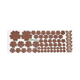 SYGA Bedroom Living Room Flower Wall Sticker Brown