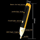 SYGA Plastic AC Voltage Tester Volt Test Pen Detector Sensor 90~1000V Non-Contact_Multicolour_1 Piece