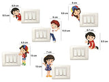 SYGA Set of 6 Multicolor Decorative Beautiful Modern Art Switch Board Stickers