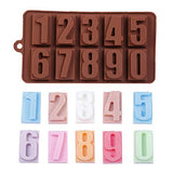 SYGA Silicone 0 to 9 Digit Chocolate Jelly Candy Mold (Brown)