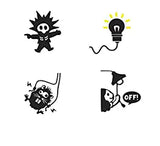 SYGA Set of 4 Switch Board Wall Sticker Modern Art Stickers