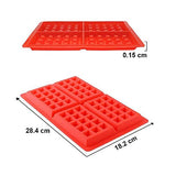 Syga 4 Cavity Waffle Silicone Mold Cake Chocolate Craft Candy Soap Baking Mold