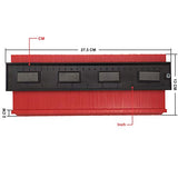 SYGA 25cm Long with Magnet Contour Irregular Profile Gauge Duplicator Tiling Laminate Tiles Edge Shaping Wood Measure Ruler for Professional Precise Measurement